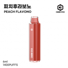 [일회용 전자담배] 참스틱 피치후라보노 6ml, 0.99%