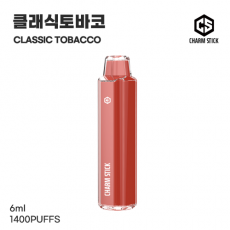 [일회용 전자담배] 참스틱 클래식토바코 6ml, 0.99% (2개/1세트)