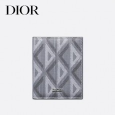 디올(DIOR) 3단 지갑 Dior - 그레이 CD Diamond 캔버스