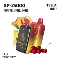 [일회용 전자담배] 테슬라바 XP-25000 체리피치레모네이드 25ml